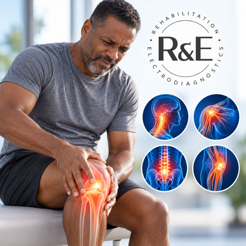 man with clinical pain relief